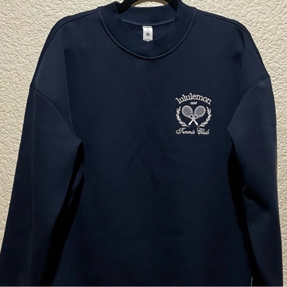 NWOT Lululemon Navy Tennis Club Sweatshirt - Picture 6 of 9